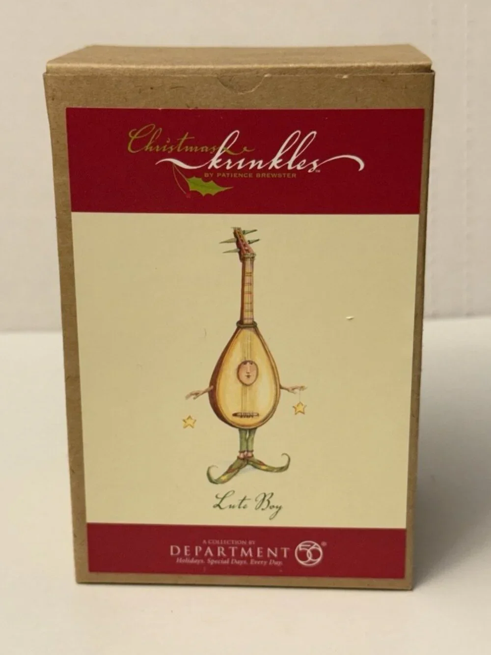 Dept 56 Patience Brewster Christmas Krinkles Lute Boy Instrument Ornament MM36